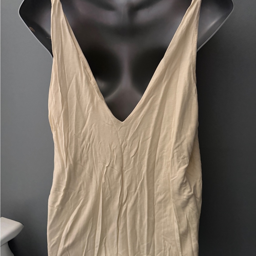Women's Cream Sleeveless Top - Picture 2 of 3